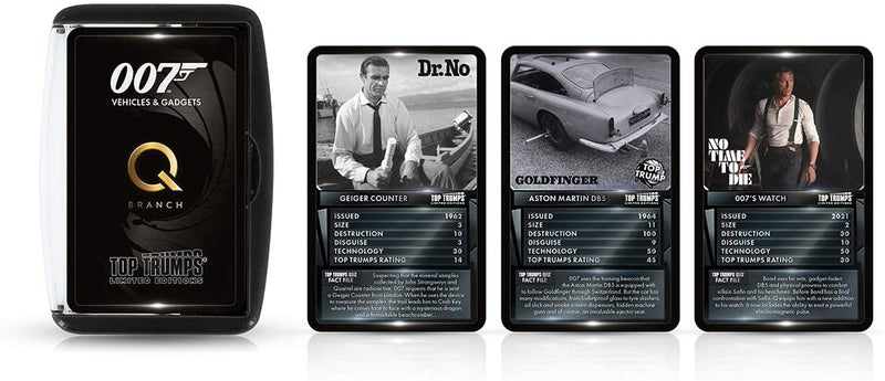 Top Trumps WM01336-EN1-6 Limited Edition James Bond Gadgets and Vehicles