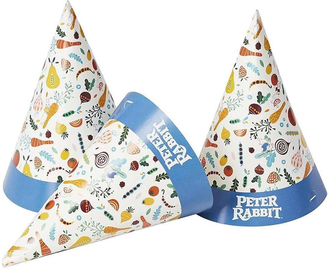 Smiffys offiziell lizenziertes Peter Rabbit Movie Tableware Partyhüte x8