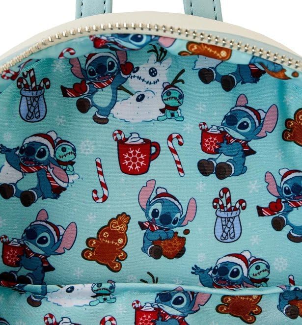 Loungefly Disney Lilo und Stitch Schneeengel Cosplay Mini-Rucksack Weiß/Off Whit