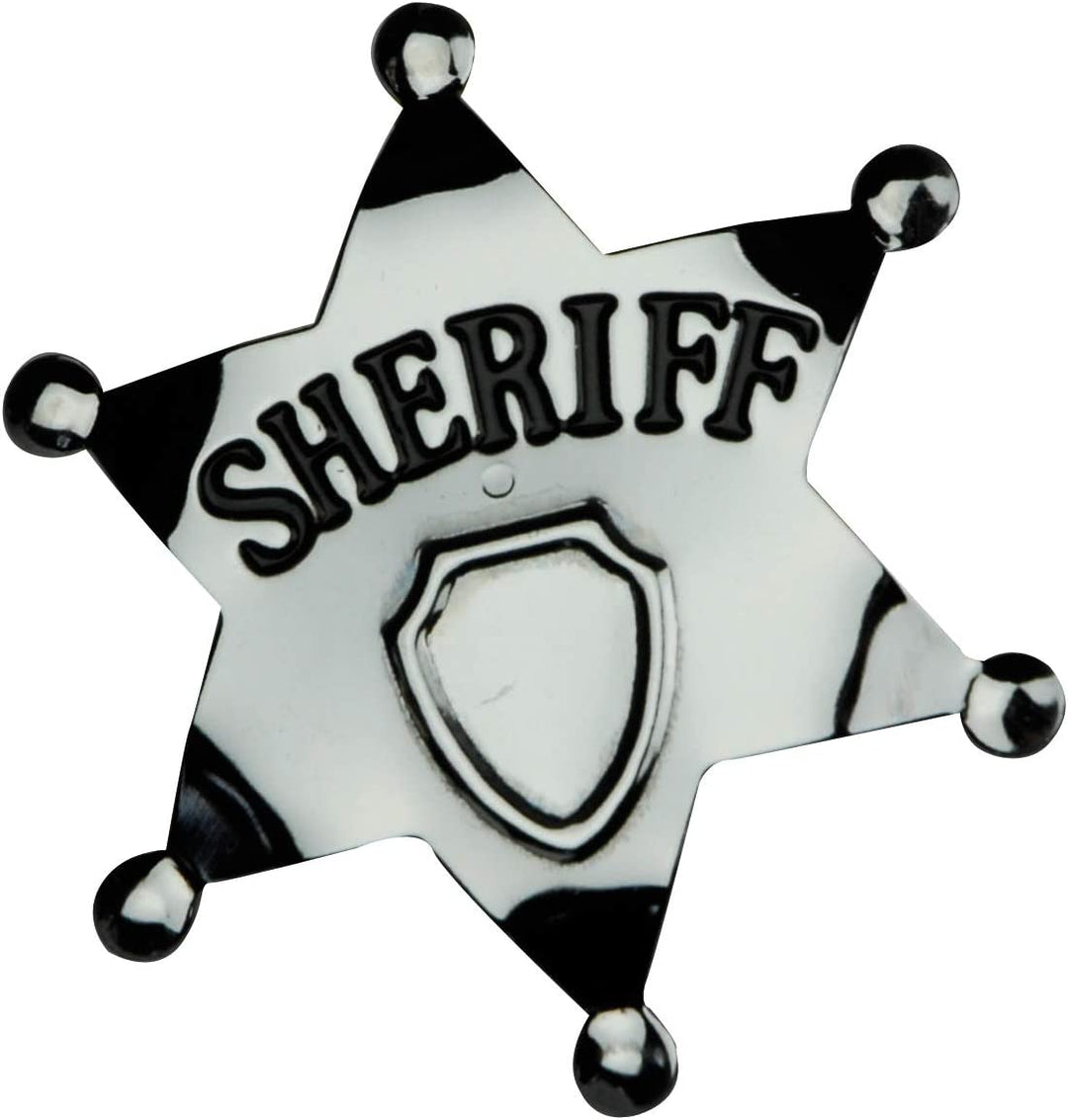 Smiffys 65 mm Sheriff Star Badge Metal