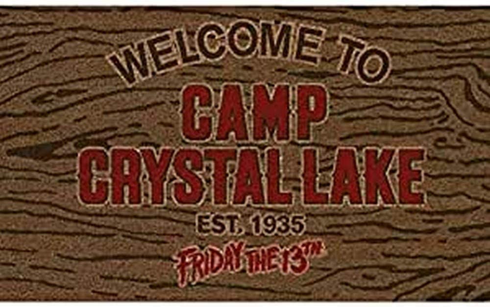 Pyramid Welcome To Camp Crystal Lake Doormat Friday The 13Th Official Merchandising Reference DD Home Textiles Unisex Adult, Multicoloured, Unique