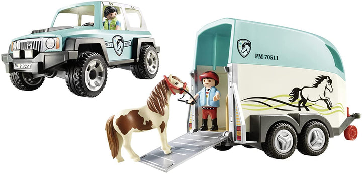 PLAYMOBIL Country 70511 Auto mit Ponyanhänger, ab 4 Jahren