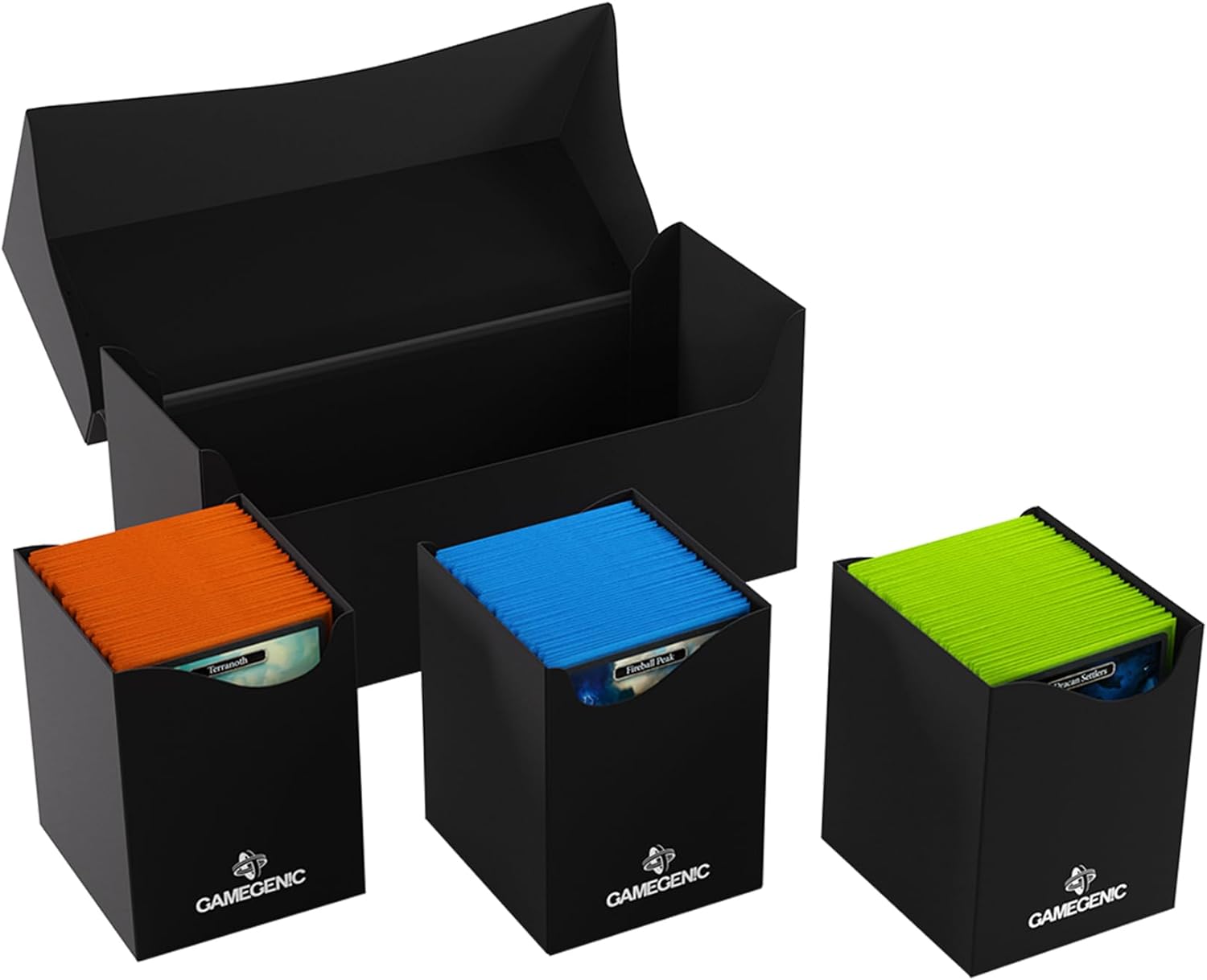 Gamegenic Triple Deck Holder 300+ XL Black – Card Storage Box for Double-Sleeved Cards 2