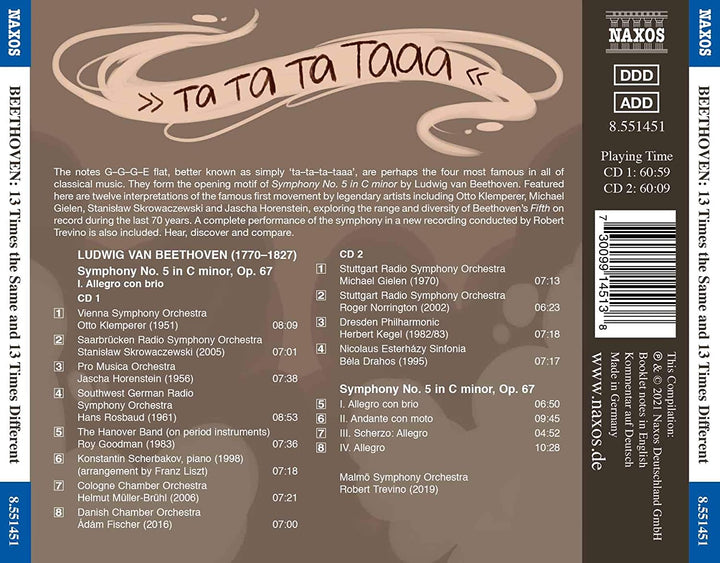 Beethoven: Ta Ta Ta Taaa [Verschiedene] [Naxos: 8551451] [Audio CD]