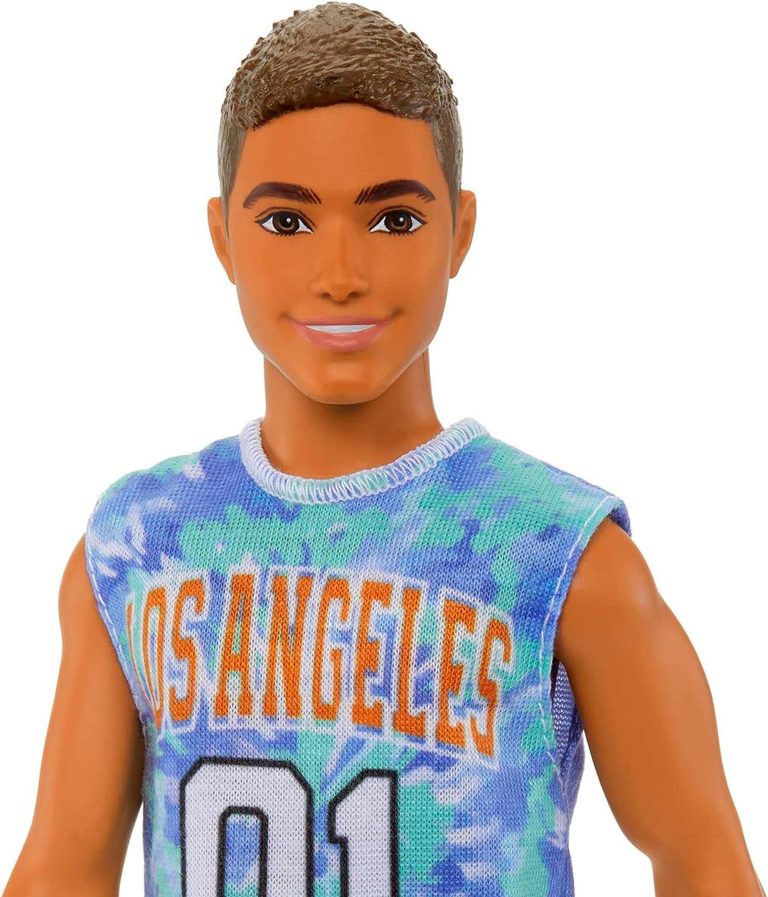 Barbie Ken Fashionistas Puppe Nr. 212 mit Beinprothese, trägt Los Angeles Jersey