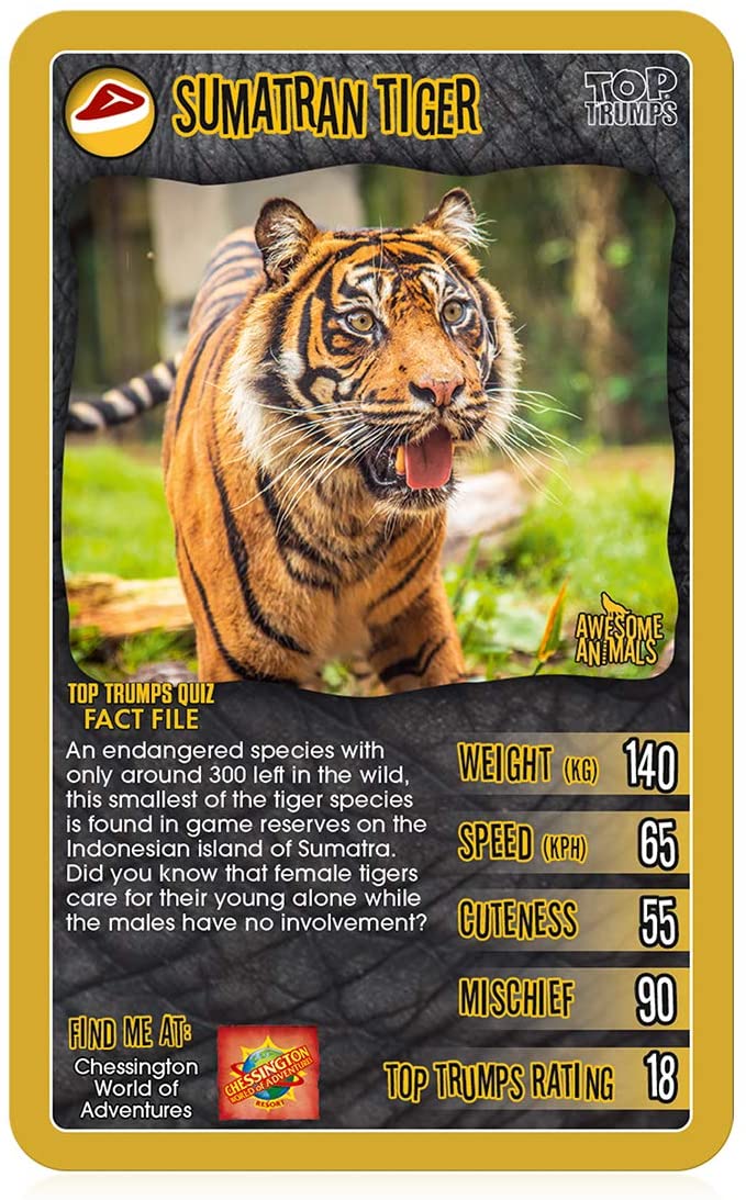 Awesome Animals Top Trumps Card Game