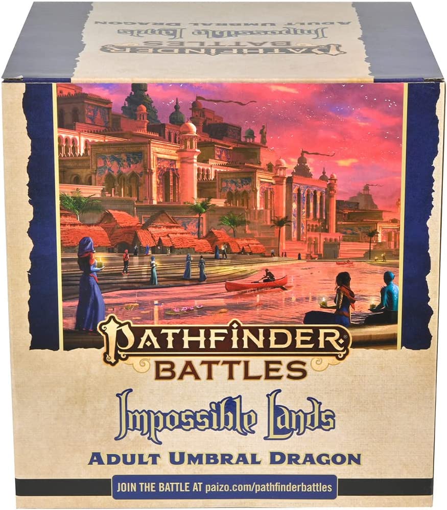 Pathfinder Battles: Impossible Lands – Umbral Dragon-Figur für Erwachsene in Box