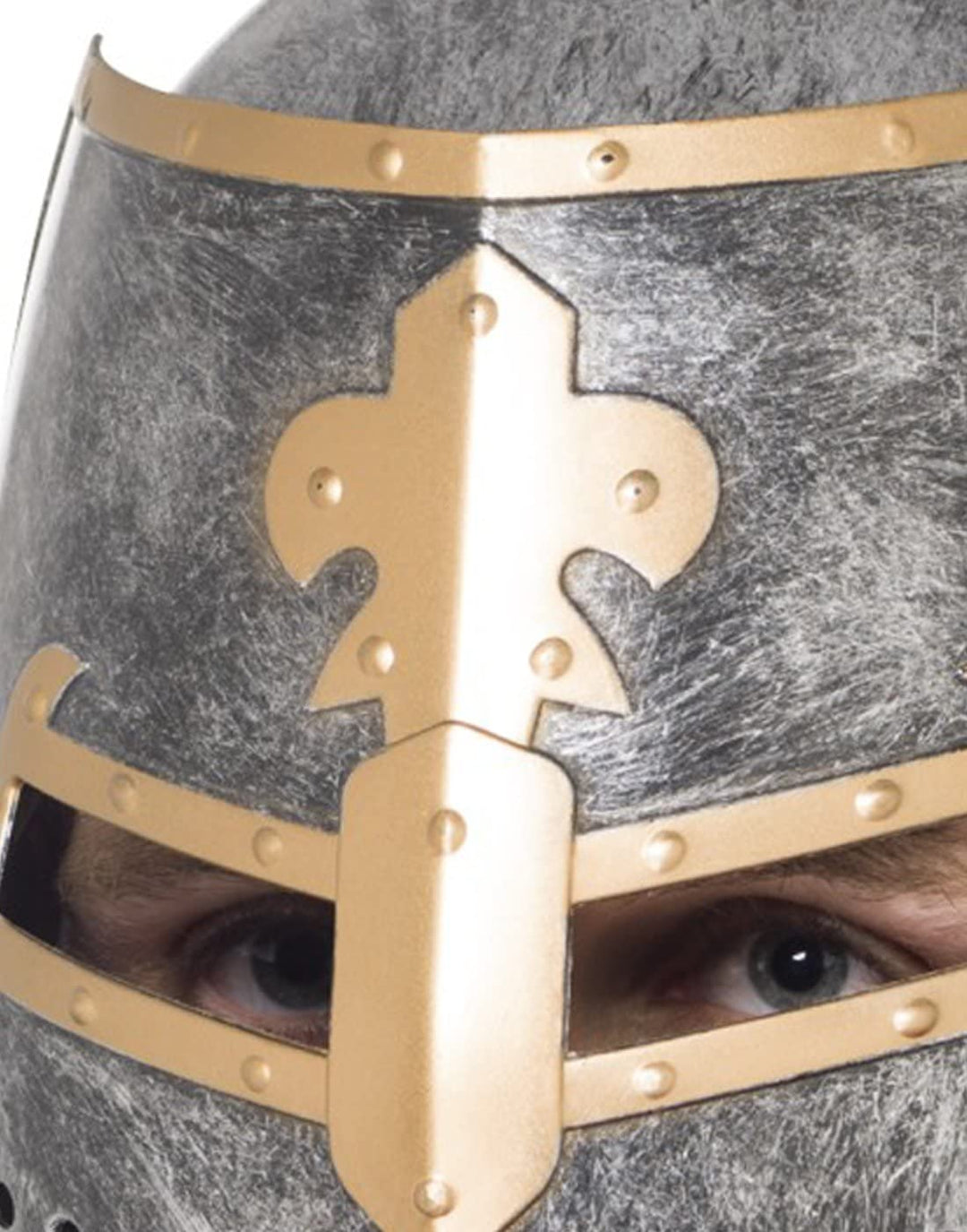 Smiffys Medieval Crusader Helmet with Moveable Face Shield