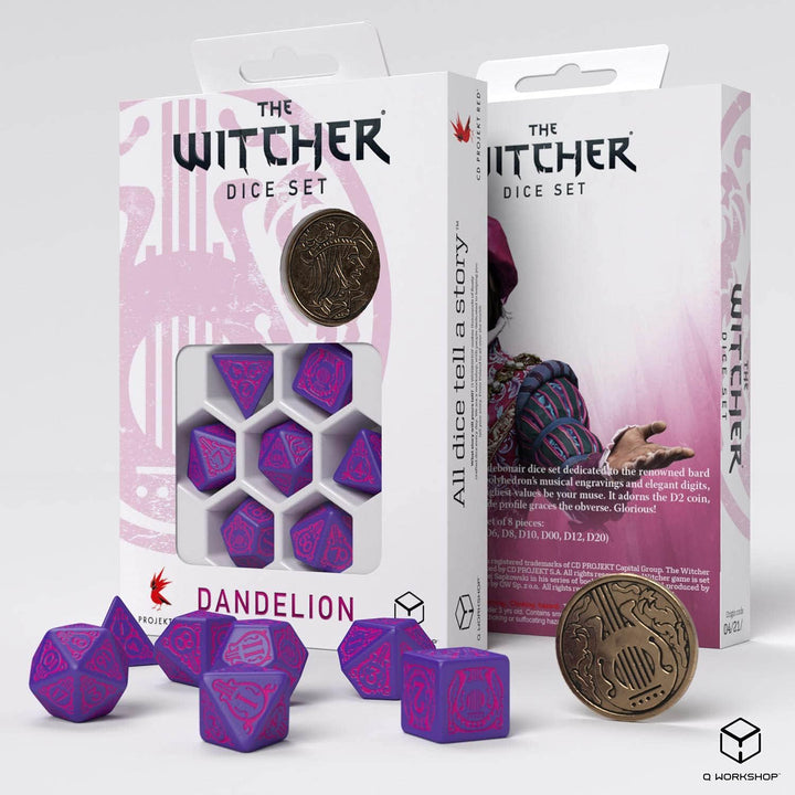 Witcher Dice Set. Dandelion  Dice Game