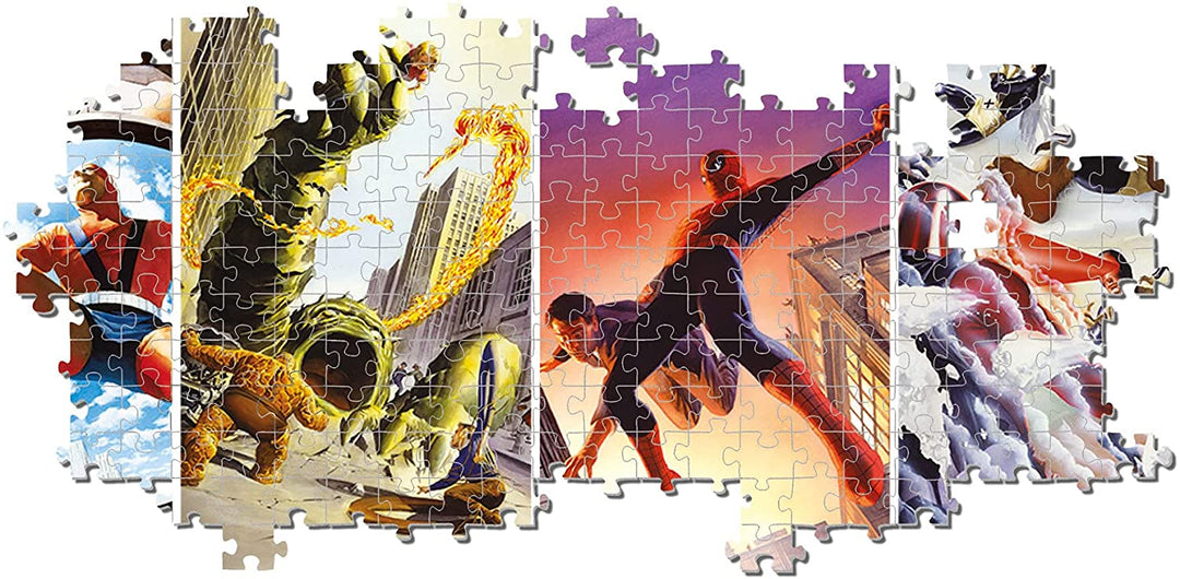 Clementoni 39611, Marvel Panorama-Puzzle für Kinder und Erwachsene – 1000 Teile, ab 10 Jahren