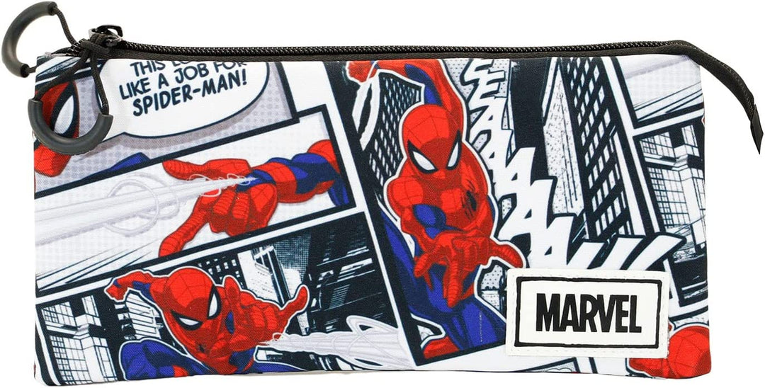 Spiderman Stories-Fan Dreifach-Federmäppchen, mehrfarbig