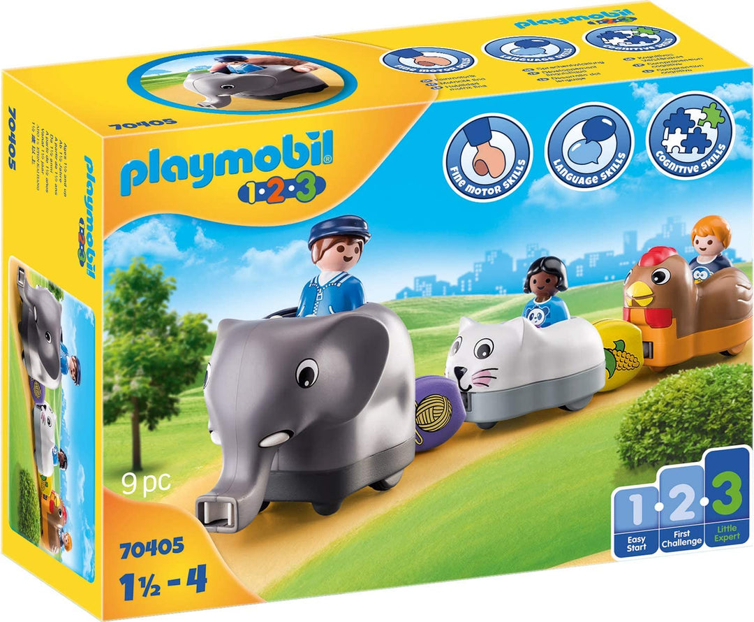 Playmobil 1.2.3 70405 Dierentrein voor kinderen van 1,5 - 4