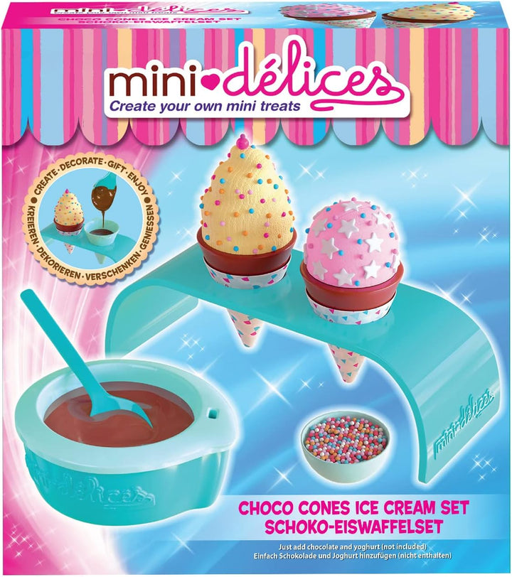 Mini Delices MND04000 Choco Cones Ice Cream Set-Craft Kit-Kitchen & Food Toys, for Kids