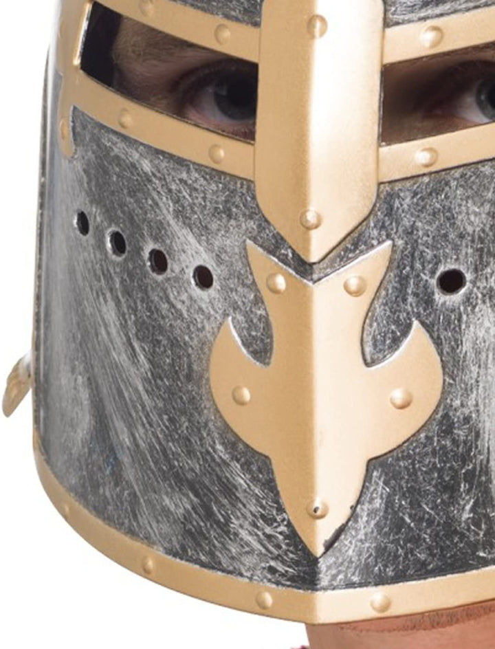 Smiffys Medieval Crusader Helmet with Moveable Face Shield