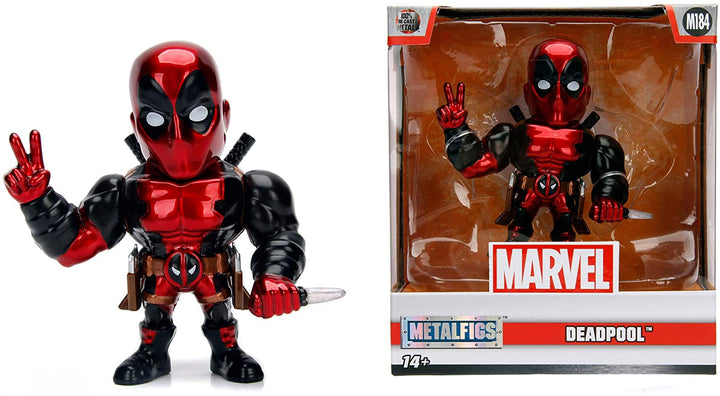 Jada Toys 253221006 Marvel Deadpool 10 cm Sammelfigur, Druckguss, Rot