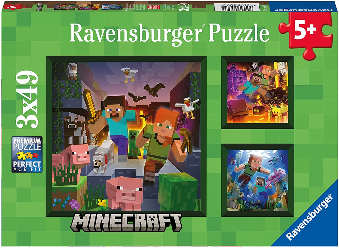 Ravensburger 05621 Minecraft Biomes 3x49tlg