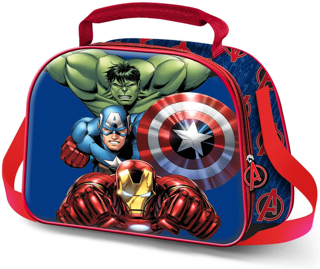 The Avengers Go On-3D Lunch Bag, Blue