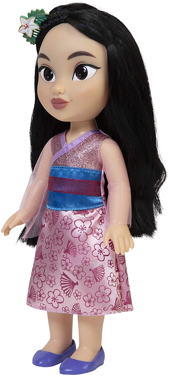 Disney Princess My Friend Mulan Puppe, 35,6 cm groß, inklusive abnehmbarem Outfit und Haarteil