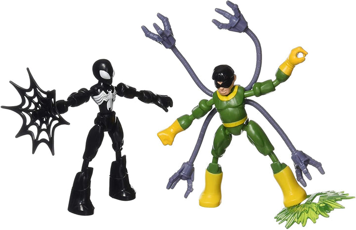 Marvel Spider-Man Bend et Flex Black Suit Spider-Man Vs Doc Ock Figurines d&#39;action