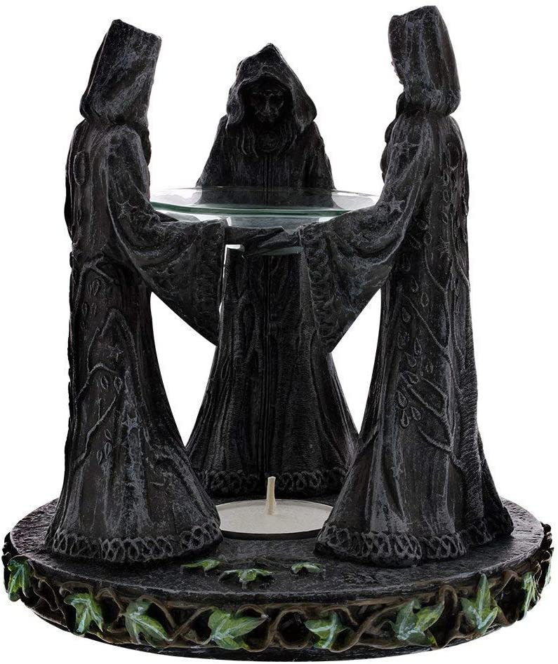 Nemesis Now Magik Circle Oil Burner 16cm Grey, Resin