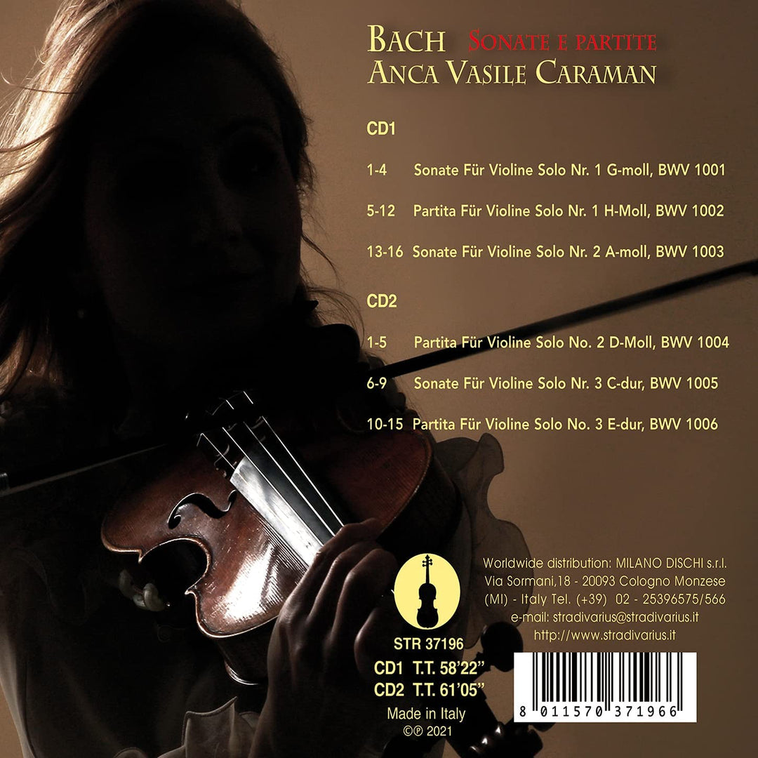 Bach: 6 Sonatas And Partitas [Anca Vasile Caraman] [Stradivarius: STR37196] [Audio CD]