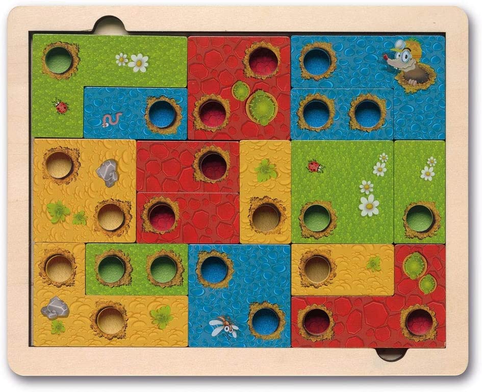Cayro - Maulwurf - Holzspiel - Labyrinthspiel - Lernspiel - Brettspiel (7073)