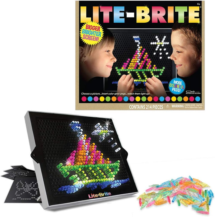 Basic Fun Lite-Brite | Ultimate Classic | Light Up Drawing Board, LED Board with Colours, Light Up Toys for Creative Play, Glow Art Neon Effect Drawing Board
