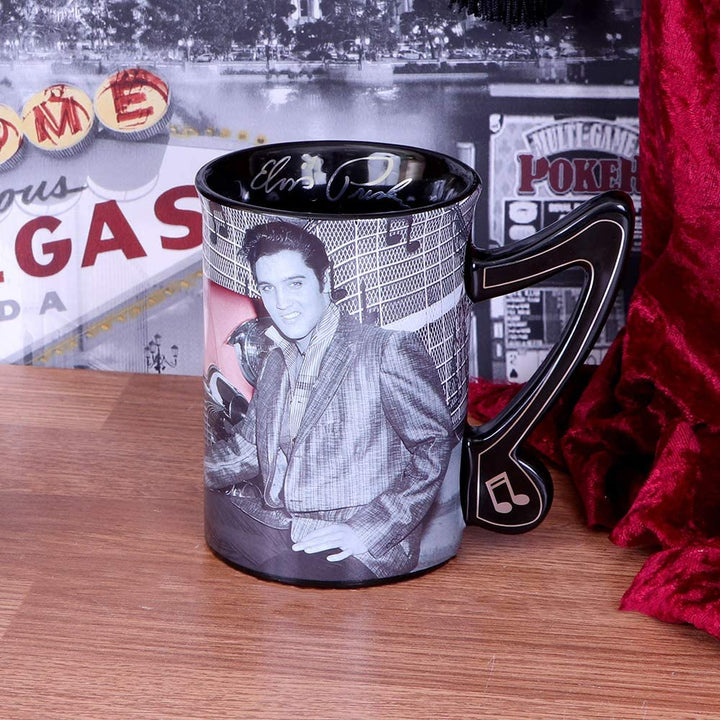 Nemesis Now Elvis Presley with Pink Cadillac Drinking Mug, Black, One Size