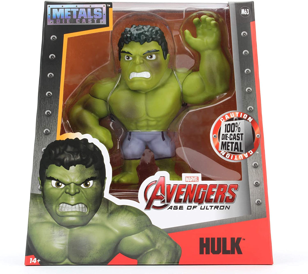 Jada Toys 253223004 Marvel Hulk 15 cm Druckguss-Sammelfigur, grün