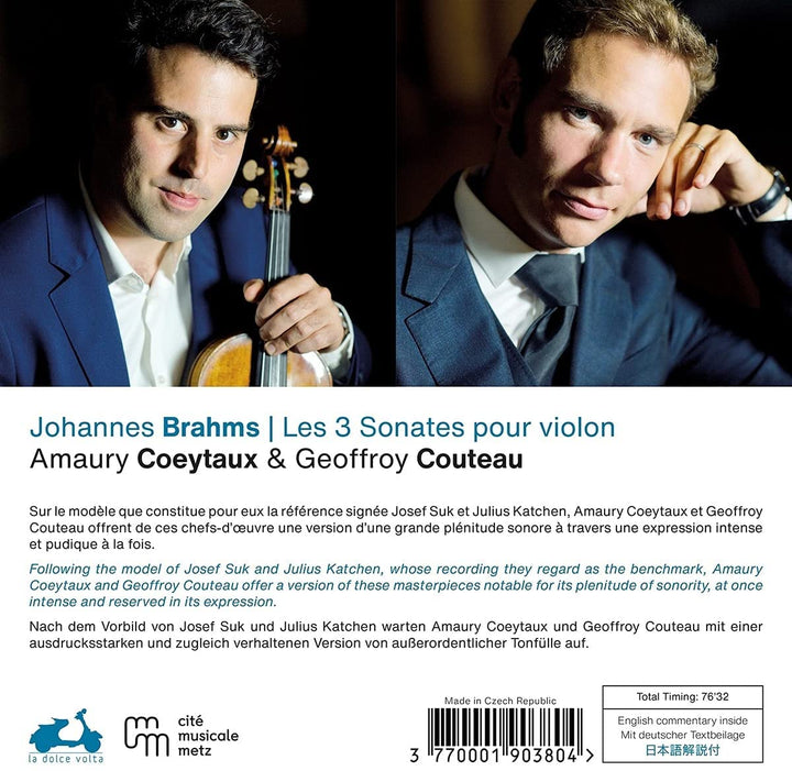 Brahms: The Violin Sonatas [Audio CD]