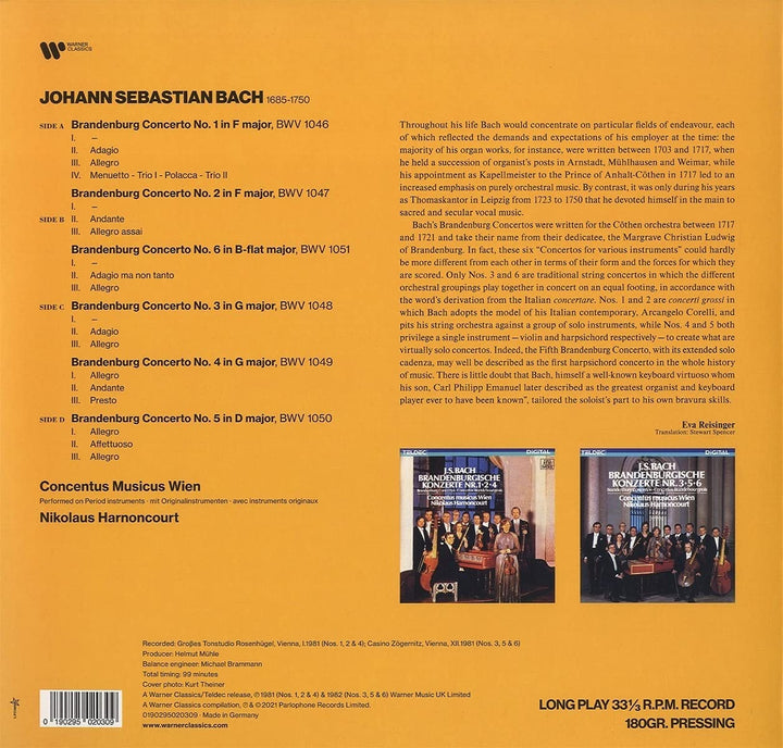Nikolaus Harnoncourt - Bach, JS: Brandenburgische Konzerte Nr. 1-6 [1981-82] [Vinyl]