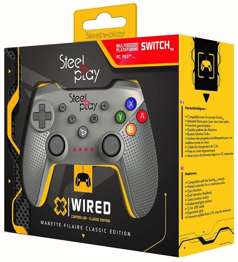 Manette filaire Steelplay pour Switch