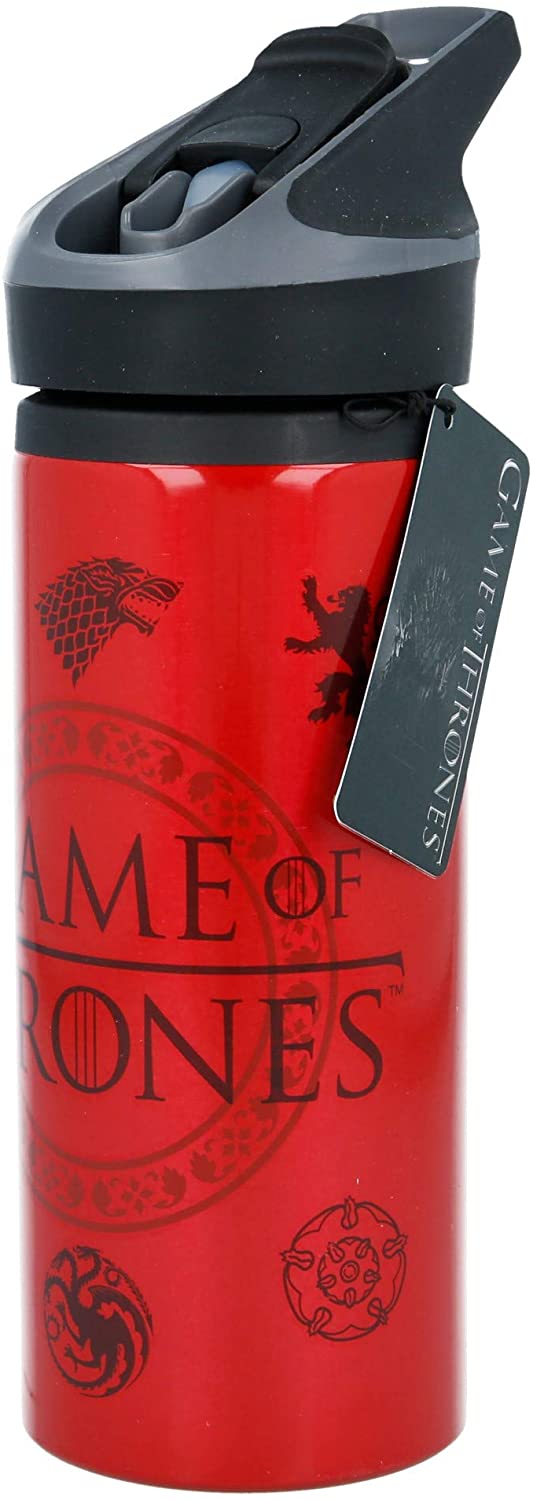 Stor Game of Thrones Aluminiumflasche, Rot, 24 oz
