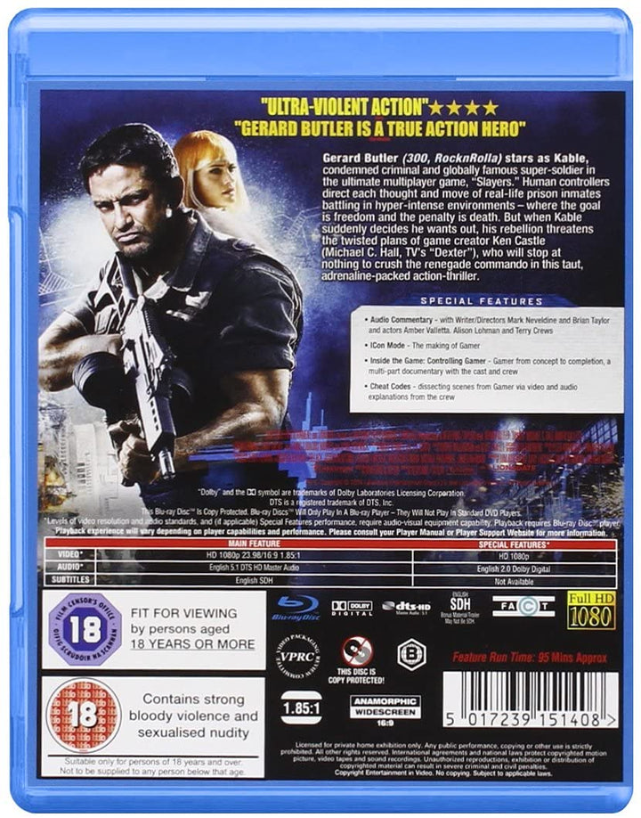 Gamer – Action/Science-Fiction [Blu-ray]