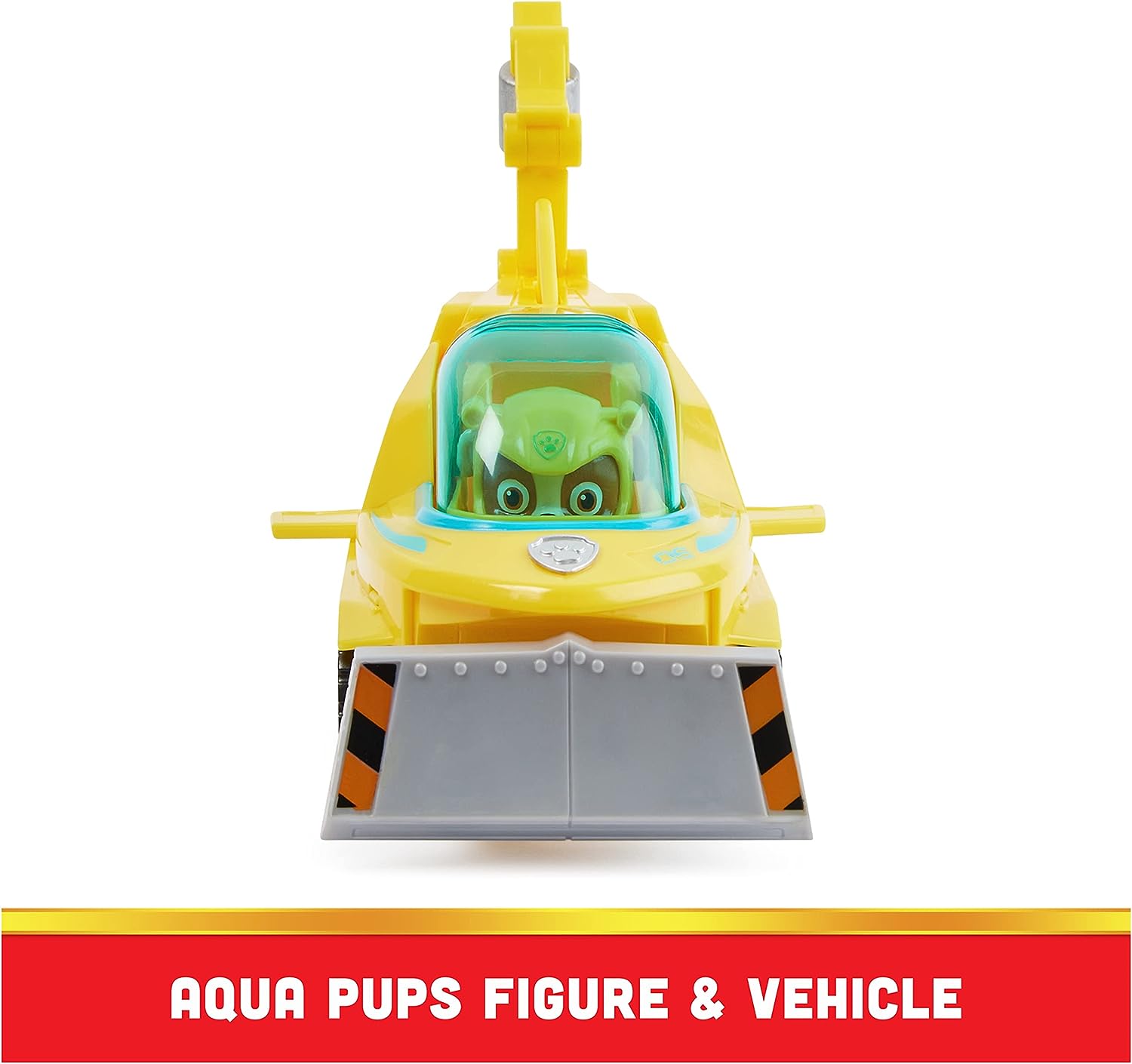Paw Patrol Aqua Pups Rubble Verwandelbares Hammerhai-Fahrzeug mit Actionfigur – ab 3 Jahren 7