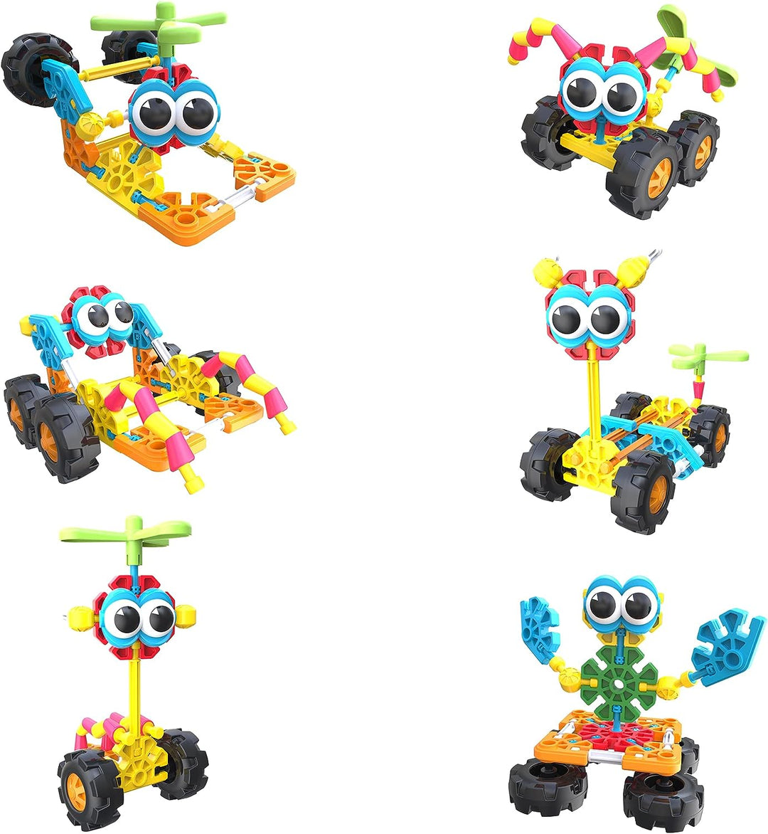 Basic Fun 85053 Kid K'NEX Zoomin' Buddies 20 Modellbauset, 48-teilig, mehrfarbig