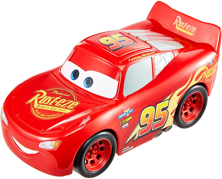 Disney und Pixar Cars Track Talkers Lightning McQueen, 5,5 Zoll, authentisches Fahrzeug mit Soundeffekten für Lieblingsfilmcharaktere