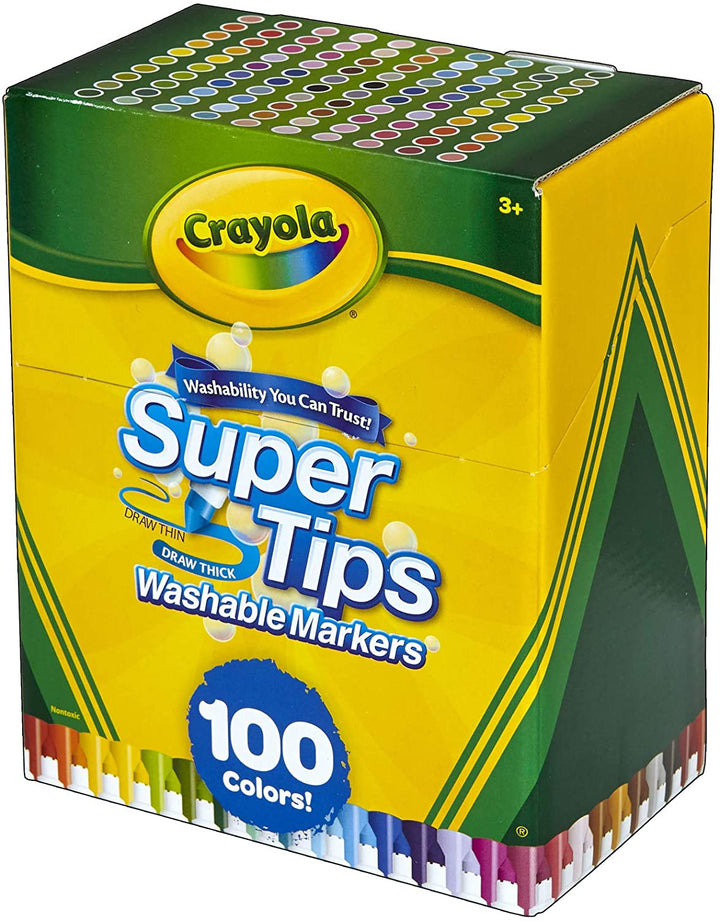 Crayola Super Tips waschbare Marker (100 Stück, mehrfarbig)