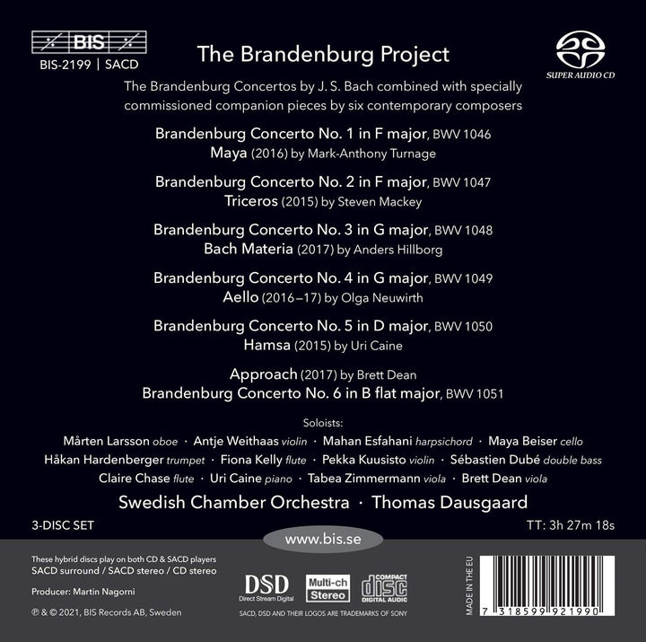 Brandenburg Project [Swedish Chamber Orchestra; Thomas Dausgaard] [Bis: BIS2199] [Audio CD]