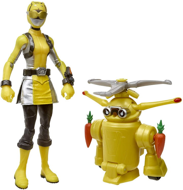 Power Rangers Beast Morphers Yellow Ranger and Morphin Jax Beast Bot 15-cm Action Figure 2-Pack Toys Inspired by the TV Programme