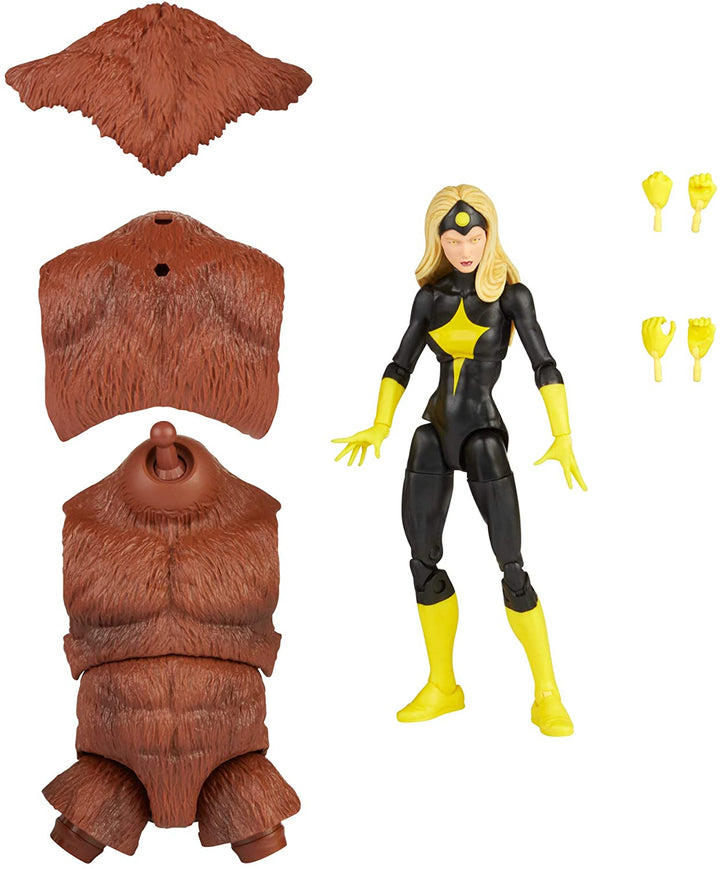 Hasbro Marvel Legends Series 6-inch Darkstar Action Figure Toy, Premium Design and Articulation, Includes 2 Accessories and 1 Build-A-Figure Part Multicolor, F2590