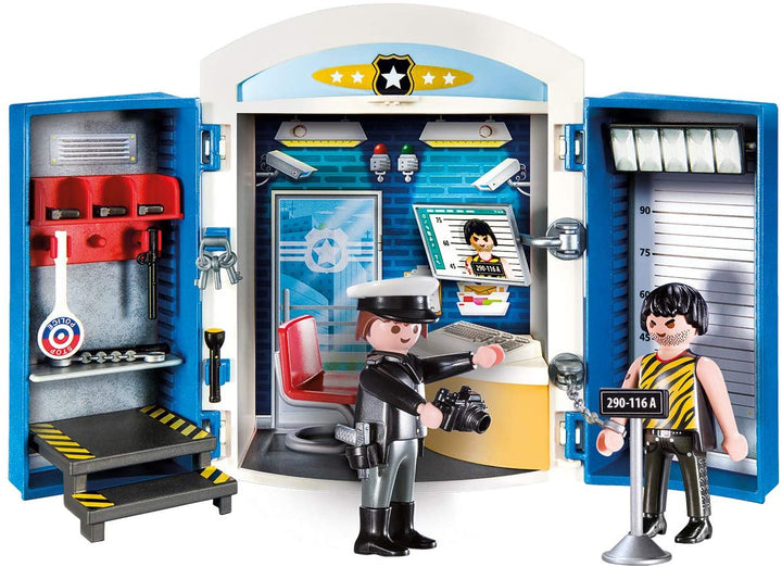 Playmobil 70306 City Action Police Station Boîte de jeu pour enfants à partir de 4 ans