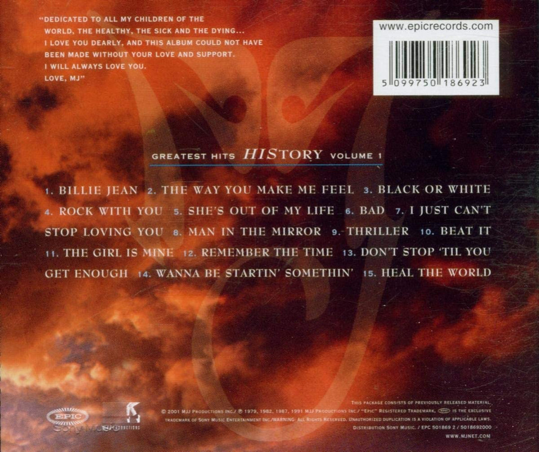 Michael Jackson – Greatest Hits: HISTORY;Volume 1 [Audio CD]