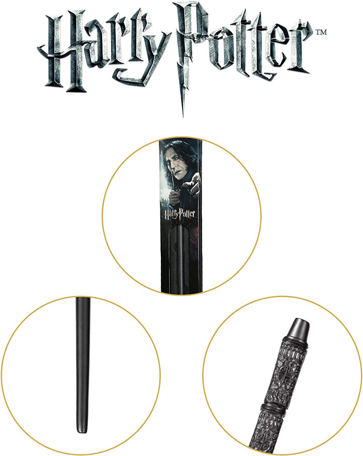 The Noble Collection - Severus Snape Wand In A Standard Windowed Box - 14in (35cm) Wizarding World Wand - Harry Potter Film Set Movie Props Wands