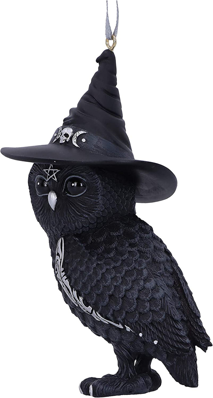Nemesis Now Owlocen Black Witch Owl Hanging Decorative Ornament 12cm