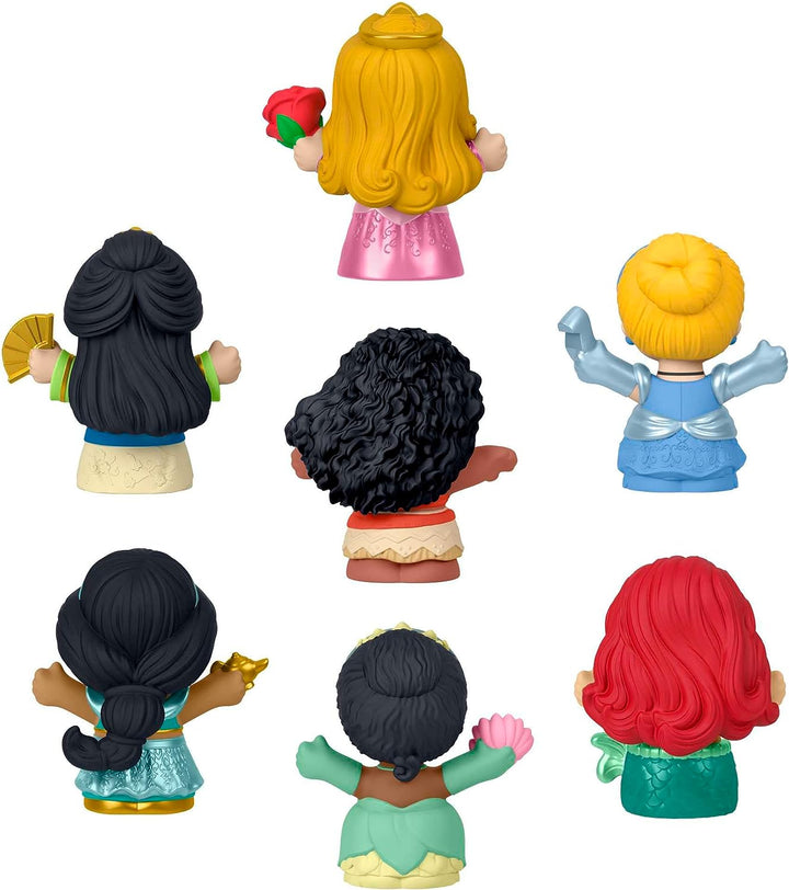 ?Fisher-Price Little People Disney Princess Toys, Set mit 7 Charakterfiguren für