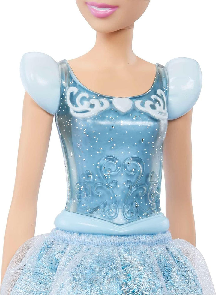 Disney Princess Toys, Cinderella Posable Fashion Doll with Sparkling Clothing and Accessories