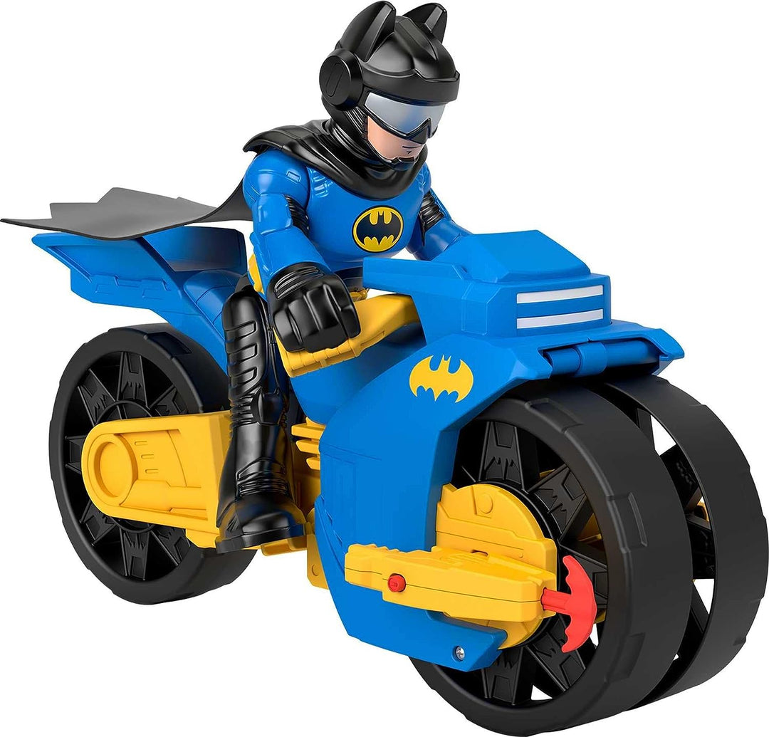 Imaginext DC Super Friends Batman-Spielzeug, XL-Batcycle mit Projektilwerfer und