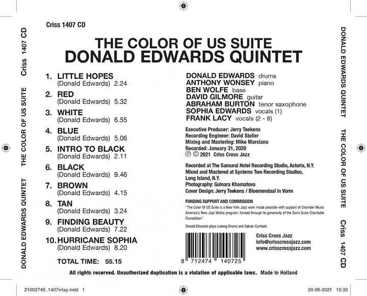 Donald Edwards Quintett – The Colour Of US Suite [Audio-CD]