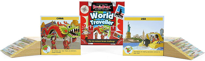 BrainBox | Weltreisender | Kartenspiel | Ab 8 Jahren | 1+ Spieler | 10 Minuten Spielzeit